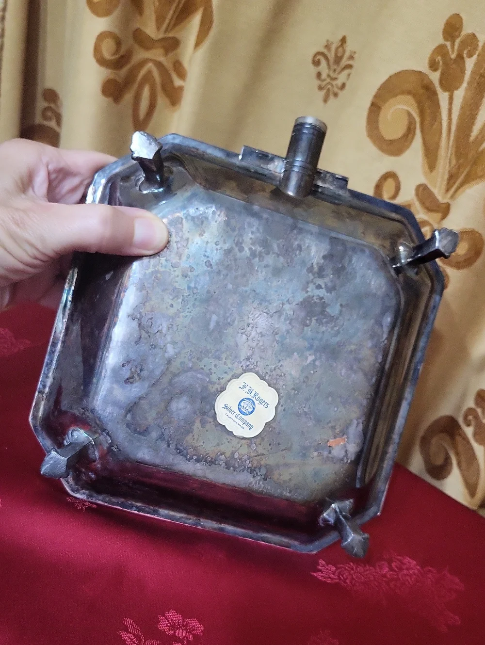 Vtg 1961 Silverplated Box Engraved RCC